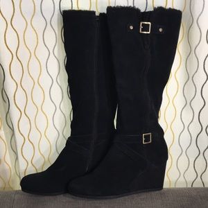 Size 10 black suede boots Giani Bernini